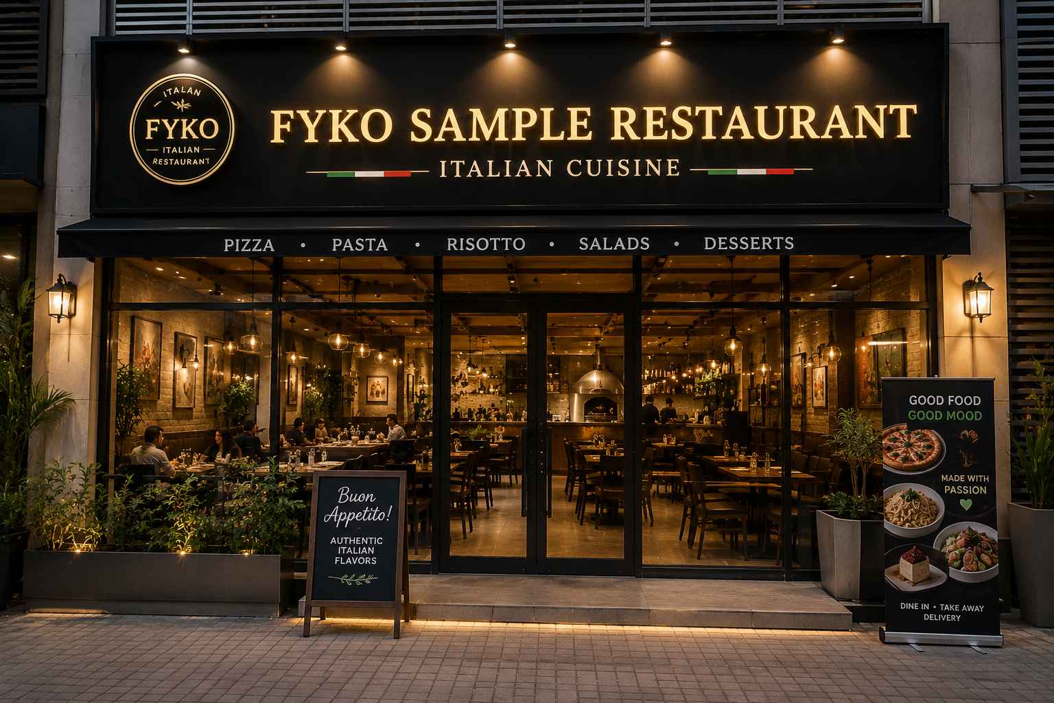 Fyko Menu live restaurant branch image representing public browser menu discovery and direct ordering
